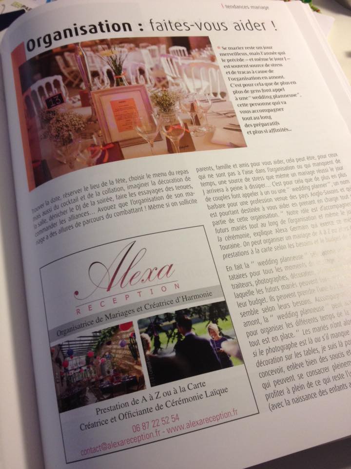 Presse Tourang'L-Alexa Réception-Wedding Planner Tours 37